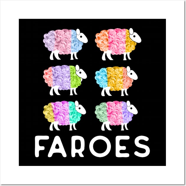 Colorful Faroe Sheep Wall Art by Alex Bleakley